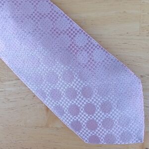 Gianfranco Ferre Pink Checkered Pattern Tie